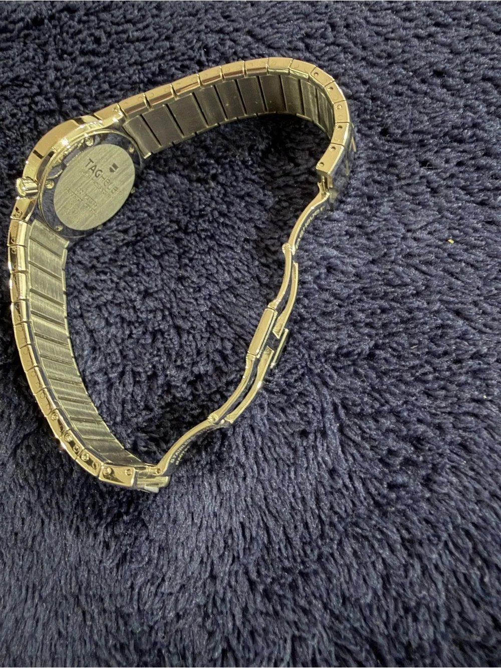 Tag Heuer Silver Bracelet Watch with Blue Sunburst Dial